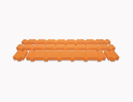 capa adicional - naranja - 3 cm